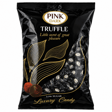 شکلات ترافل تلخ پینک دارک کم شکر 500 گرم  English: PINK Dark Truffle Low Sugar Luxury Candy 500g