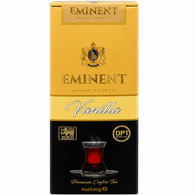 چای امیننت طلایی عطری وانیلی ۵۰۰ گرم | Eminent Vanilla Flavoured Ceylon Black Tea OP1 500g