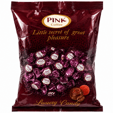 شکلات پذیرایی پینک کافی با مغز قهوه 500 گرم  English: PINK Coffee Chocolate Candy with Coffee Filling 500g